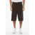 Neil Barrett Solid Color Straight Fit Bermuda Shorts Brown