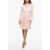 ZIMMERMANN Pleated Sunray Tie-Neck Mini Dress Pink