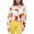 Alexander McQueen Floral Patterned Popeline Crop Shirt White