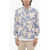 Neil Barrett Double Layer Floral-Motif Loose Fit Shirt White