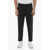 Neil Barrett Solid Color Regular Waist Pants With Adjustable Ankle Black