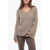 BY MALENE BIRGER Crew Neck Cotton Blend Sweater With Wide Sleeves Beige