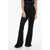 Dolce & Gabbana Flared Fit Jersey Pants With Decorative Snap Buttons Black