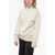 Jil Sander Technical Wool Turtleneck Sweater With Button Detail Beige