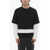 Neil Barrett Long Sleeves Two-Tone Ready-Style Crew-Neck T-Shirt Black