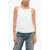 Armani Emporio Buttoned Detail Tank Top White