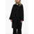 Armani Emporio Wool Dropped- Sholuder Coat With Flared Fit Black