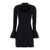 FEDERICA TOSI Black Mini Dress With High Neck And Cut-Out Detail On Viscose Blend Woman Black