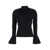 FEDERICA TOSI Black Sweater With High Neck And Cut-Out Detail In Viscose Blend Woman Black