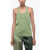 Jil Sander Jersey Knitted Top With Embossed Logo Green