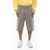 Neil Barrett Straight Leg Bermuda Shorts With Belt Loops Beige