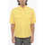 Neil Barrett Looe Fit Military Shirt With Short Sleeves Yellow