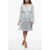 ZIMMERMANN Pleated Sunray Tie-Neck Mini Dress Blue