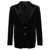 Tagliatore One-breasted velvet blazer Black