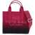 Marc Jacobs The Ombre Canvas Small Tote Bag BLACK/HOT PINK