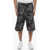 Neil Barrett Printed Straight Leg Anemone Bermuda Shorts Black