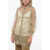 Fabiana Filippi Mesh Bomber Desing Top With Lurex Cuffs Gold