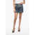 Isabel Marant Denim Mini-Skirt With Double-Layer Desing Light Blue