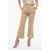 Chloe Flared Fit Corduroy Chinos Pants Beige