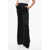 Fabiana Filippi Virgin Wool Maxi-Flared Pants With Stitched Fold Black