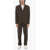 Neil Barrett Side Vents Notch Lapel Slim Fit 3-Button Suit Brown