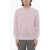 Neil Barrett Solid Color Wool Crew-Neck Sweater Pink