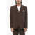 Neil Barrett Side Vents Notch Lapel Slim Fit 3-Button Blazer Brown