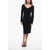 Burberry Corset Pencile Dress With V Neckline Black