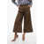 Gucci Double-Pleated Wool Blend Gauchos Pants Brown