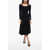 Alaïa Stretchy Knitted Dress With Circle Skirt Black