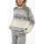 Peserico Alpaca Wool Blended Pullover With Degradè Embroideries White