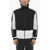 Neil Barrett Two-Tone Sport Modernist Sweatshirt With Zip Black & White