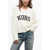 Michael Kors Crew Neck Wool Blend Sweater With Jacquard Logo White