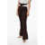 THE ATTICO Stretchy Flared Pants With Cut-Out Effect Belt Brown