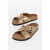 Valentino Garavani Garavani Metallic Textured Leather Fussfriend Sandals Gold