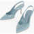 Stuart Weitzman Patent Leather Eva Slingback Pumps With Point Heel 7,5Cm Light Blue