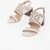 TOD'S Laser Cut Leather Sandals With Wooden Heel 5,5Cm White