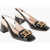 TOD'S Patent Leather Slingback Pumps With Golden Effect Horsebite Black