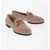 TOD'S Suede Loafers With Golden Detail Beige