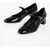 Stuart Weitzman Patent Leather Vivienne Mary Jane Ballet Flats 3,5Cm Black