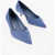 Stuart Weitzman Suede Eva Pumps With Point Heel 3,5Cm Blue