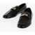 Dolce & Gabbana Brushed Leather Ariosto Loafers With Golden Detail Black