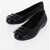 Hogan Leather Ballet Flats With Maxi Plaque Black