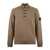 Stone Island Stone Island Lambswool Half-Zip Button-Down Sweater Walnut Beige