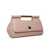 Dolce & Gabbana 'Sicily' Pink Handbag With Logo Plaque In Smooth Leather Woman Beige