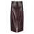 FEDERICA TOSI FEDERICA TOSI BURGUNDY LEATHER EFFECT MIDI SKIRT Red