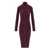 Elisabetta Franchi ELISABETTA FRANCHI ROUGE NOIR KNITTED TURTLENECK DRESS Red