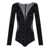 Elisabetta Franchi ELISABETTA FRANCHI BLACK MONOGRAM BODYSUIT Black