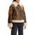 STAND STUDIO Lessie Faux Shearling Jacket BROWN/NATURAL WHITE