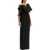 SOLACE LONDON Long Cassia Dress BLACK